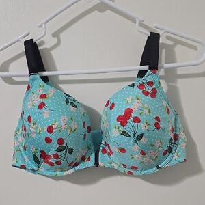 Torrid Perfect T-Shirt Front-Close Bra Floral Cherry Print